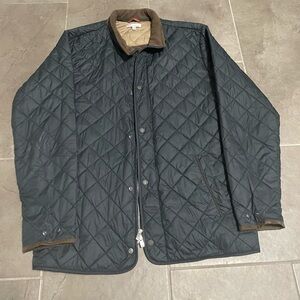 Peter Millar Quilted Jacket - Dark Blue and Brown